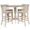 International Concepts 36 in. x 36 in. Square Top Pedestal Table With 4 Bar Height Stools Set of 5 K-3636TP-11B-S103-4 - alternate 1